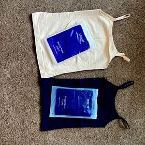 Four Empetua Scoop Neck Camis. Size XL. Nude and black.